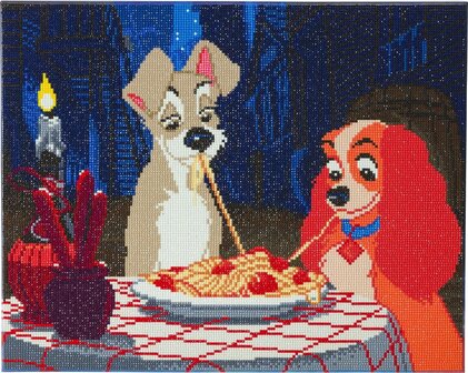 Crystal Art kit Disney Lady &amp; The Tramp (full) 40 x 50 cm