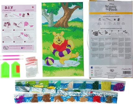 Crystal Art kit Disney Winnie Splashing (partial) 40 x 22 cm 