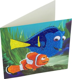 Crystal Card kit &nbsp;Disney Dory and Marlin diamond painting &nbsp;18 x 18 cm.