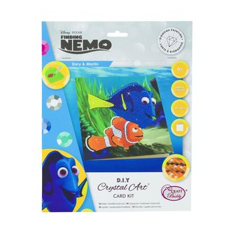 Crystal Card kit &nbsp;Disney Dory and Marlin diamond painting &nbsp;18 x 18 cm.