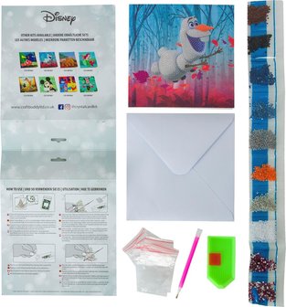 Crystal Card kit  Disney Floating Olaf diamond painting  18 x 18 cm 