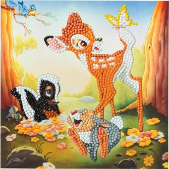balans sigaret goochelaar Crystal Card kit Disney Bambi and Friends diamond painting 18 x 18 cm . -  CreaPoint