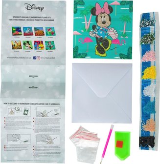 Crystal Card kit  Disney Minnie on Holiday diamond painting  18 x 18 cm 