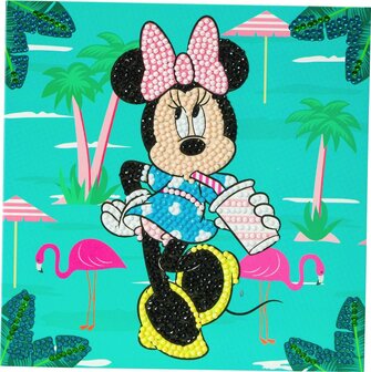 Crystal Card kit  Disney Minnie on Holiday diamond painting  18 x 18 cm 