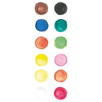 BASIC WATERCOLOUR PAINT 12 KLEUREN