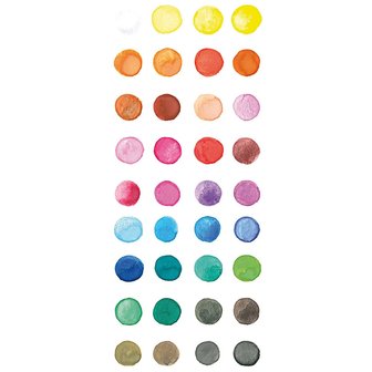 BASIC WATERCOLOUR PAINT 36 BASIS KLEUREN