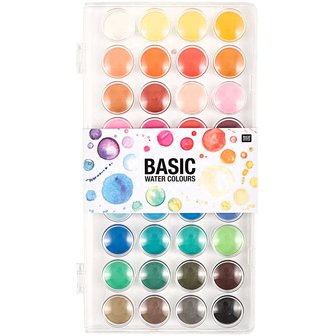 BASIC WATERCOLOUR PAINT 36 BASIS KLEUREN