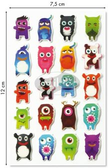 COOKY 3D STICKERS MONSTERS