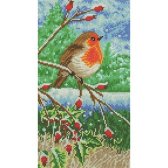 Crystal Art kit Snowy House Robin Drieluik Part 1 40 x 22 cm full diamond painting