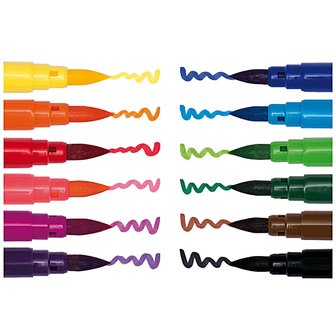 BRUSHPENS SET VAN 12 ST. 