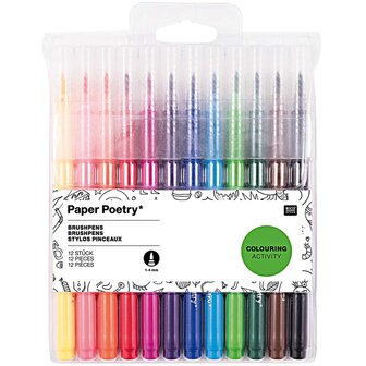 BRUSHPENS SET VAN 12 ST. 