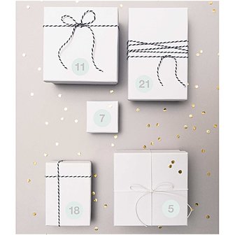 Paper Poetry Adventskalender stickers Mint 24st.