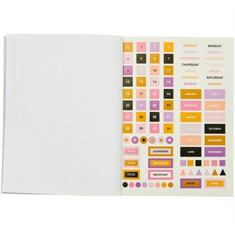 PAPER POETRY BULLET DIARY AGENDA SOFTCOVER IRISIEREND 16X21CM 80 VEL