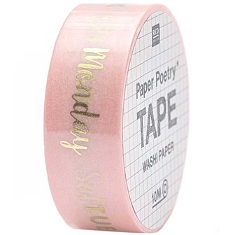 PAPER POETRY TAPE WEEKDAGEN 1,5CM 10M