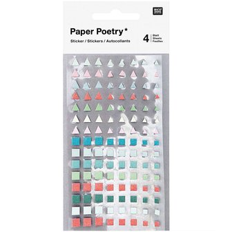 PAPER POETRY STICKERS &quot;DRIEHOEK &amp; VIERKANT&quot; 480 st.