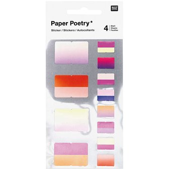 PAPER POETRY STICKERS &quot;INDEX TAB MARKERING ROZE&quot; 48 st.