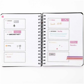 PAPER POETRY STICKERS &quot;MAANDEN KALENDER&quot;  100 st.