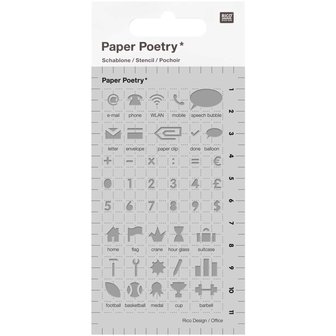 PAPER POETRY BULLET DIARY DAGBOEK SJABLOON OFFICE  7x12CM