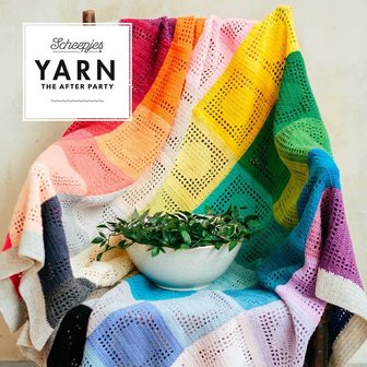 YARN THE AFTER PARTY NR.127 RAINBOW DOTS BLANKET. 