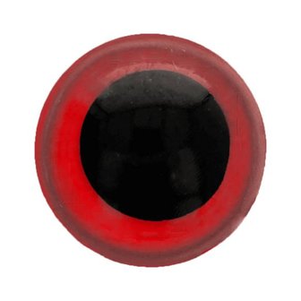 DIERENOGEN - VEILIGHEIDSOGEN TWEEKLEURIG 6MM rood