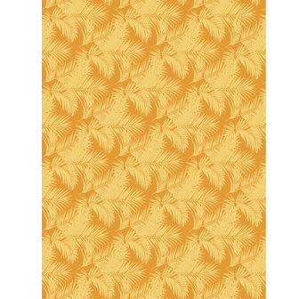 Decopatch papier Palmbladeren oranje/geel