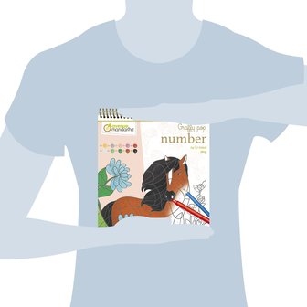 Graffy Pop Kleurboek Paarden kleuren op nummer spiraal gebonden