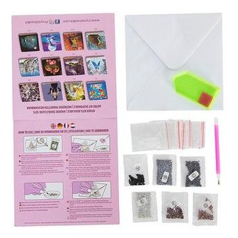 Crystal Card kit Rainbow Toucan (partial) 18x18 cm