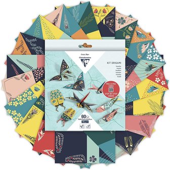 Origami papier Insecten , set met 3 maten 60 vel 70g - met motief