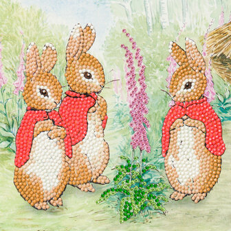 Crystal Card kit&nbsp;Peter Rabbit&nbsp;The Flopsy Bunnies (partial) 18 x 18 cm.