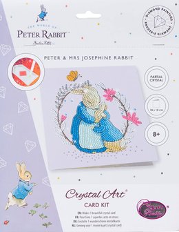 Crystal Card kit&nbsp;Peter Rabbit&nbsp;and Mum (partial) 18 x 18 cm.