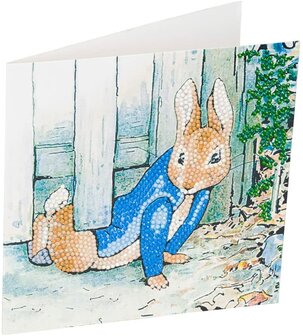 Crystal Card kit&nbsp;Peter Rabbit&nbsp;under the fence (partial) 18 x 18 cm.