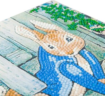 Crystal Card kit&nbsp;Peter Rabbit&nbsp;under the fence (partial) 18 x 18 cm.