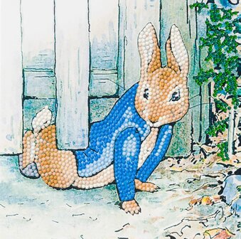 Crystal Card kit&nbsp;Peter Rabbit&nbsp;under the fence (partial) 18 x 18 cm.