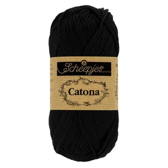 110  JET BLACK Scheepjes Catona 100 gram