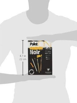 Paint&#039;ON blok gelijmd 20 blad 250g A5 zwart 