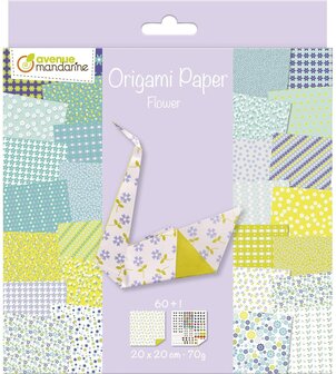 Origami papier Flower, 60 vel 70g 20 x 20 cm - met NIEUW MOTIEF