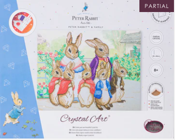 Crystal Art kit Peter Rabbit and Family 40 x 50 cm