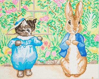 Crystal Art kit Peter Rabbit and Tom Kitten 40 x 50 cm