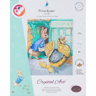 Crystal Art kit &reg; Ginger and Pickles Store Peter Rabbit 40 x 50 cm full diamond painting