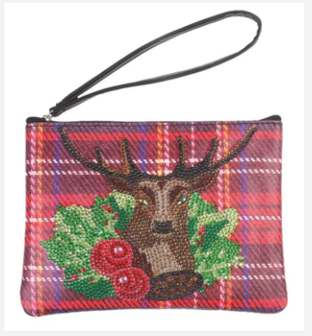 Crystal Art kit&reg; Clutch Pouch Etui Festive Stag