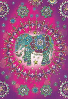 Crystal Art kit&reg; Notebook schrift harde kaft Elephant Fantasy 26 x 19 cm 