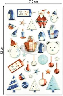 Cooky Kerststickers set van 5 vellen.  