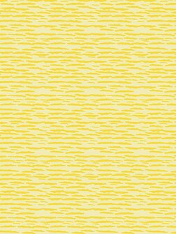 Decopatch papier lichtgeel met gele golfjes