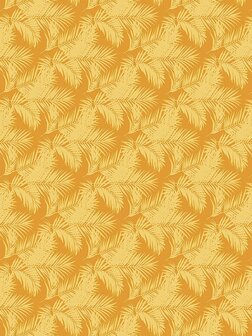 Decopatch papier Palmbladeren oranje/geel