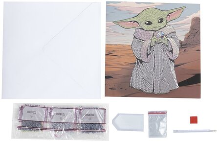 Crystal Card&nbsp;kit &reg;&nbsp;&nbsp;Star Wars Darth Grogu (partial) 18 x 18 cm.