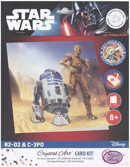 Crystal Card&nbsp;kit &reg;&nbsp;&nbsp;Star Wars R2-D2 &amp; C-3PO (partial) 18 x 18 cm.