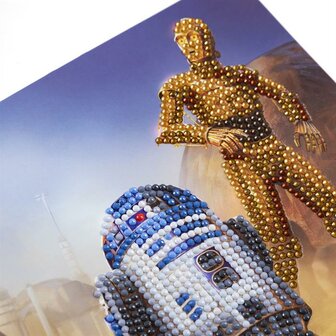 Crystal Card&nbsp;kit &reg;&nbsp;&nbsp;Star Wars R2-D2 &amp; C-3PO (partial) 18 x 18 cm.