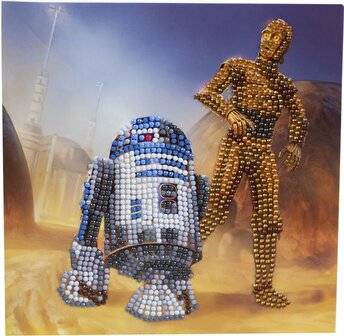 Crystal Card&nbsp;kit &reg;&nbsp;&nbsp;Star Wars R2-D2 &amp; C-3PO (partial) 18 x 18 cm.