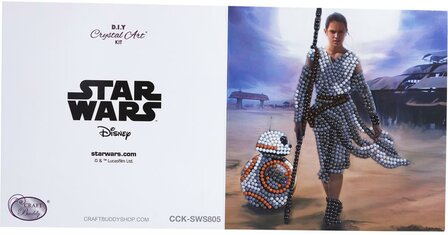 Crystal Card&nbsp;kit &reg;&nbsp;&nbsp;Star Wars REY (partial) 18 x 18 cm.