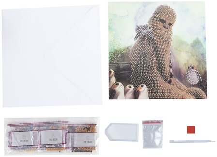 Crystal Card&nbsp;kit &reg;&nbsp;&nbsp;Star Wars CHEWBACCA (partial) 18 x 18 cm.